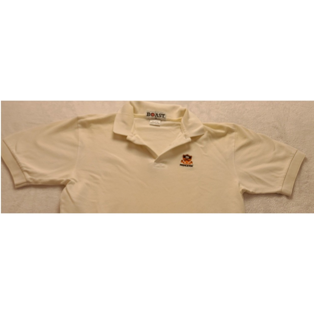 Vintage Boast Princeton Polo Shirt Men's XL White Cotton Pique Ivy League HK - Picture 9 of 14